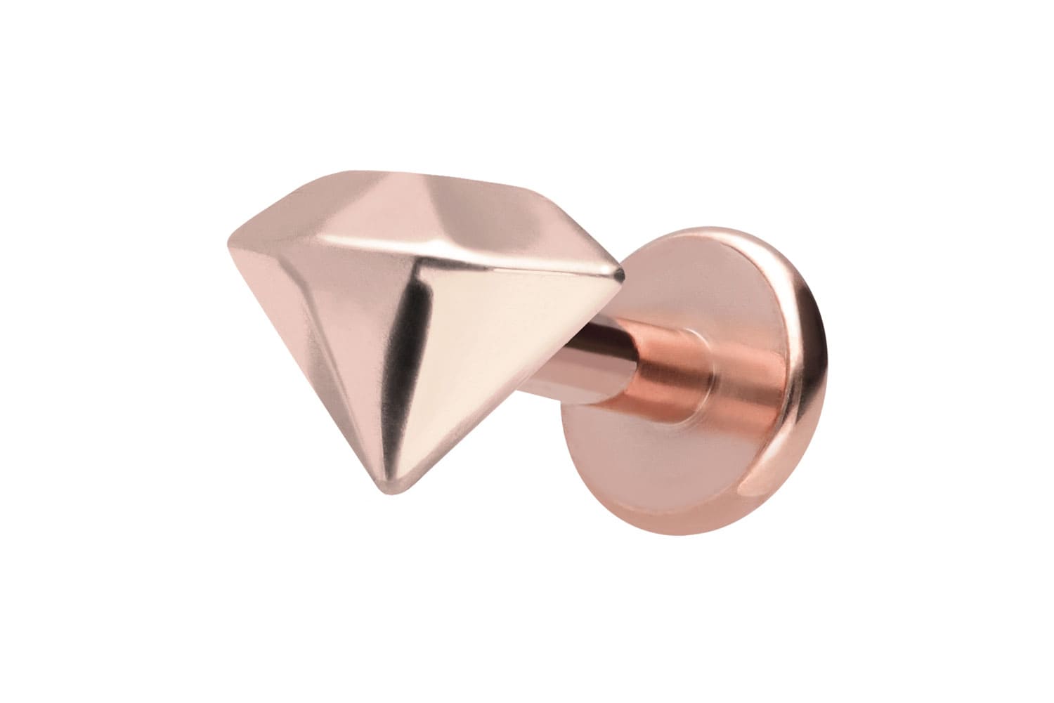 Titan Labret Piercing mit Innengewinde DIAMANT